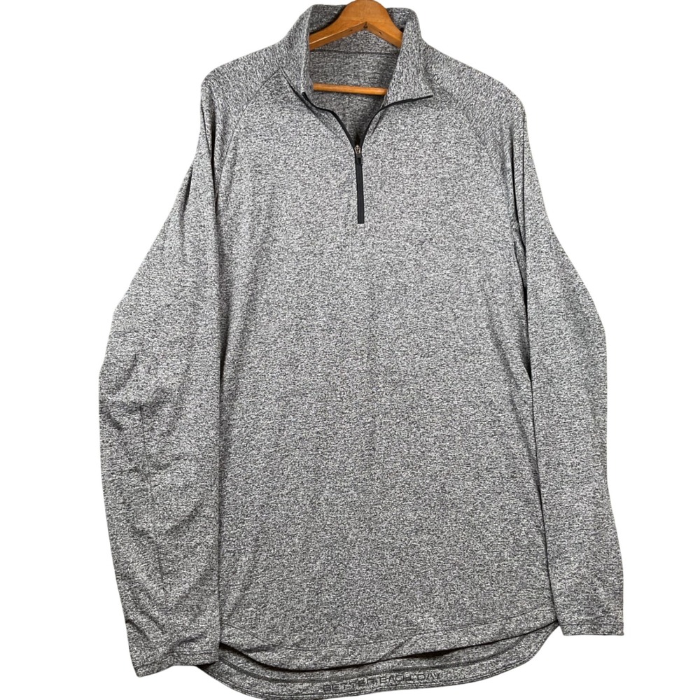Lululemon Metal Vent Tech 1/2 Zip Pullover Mens XL Grey Heathered Long Sleeve